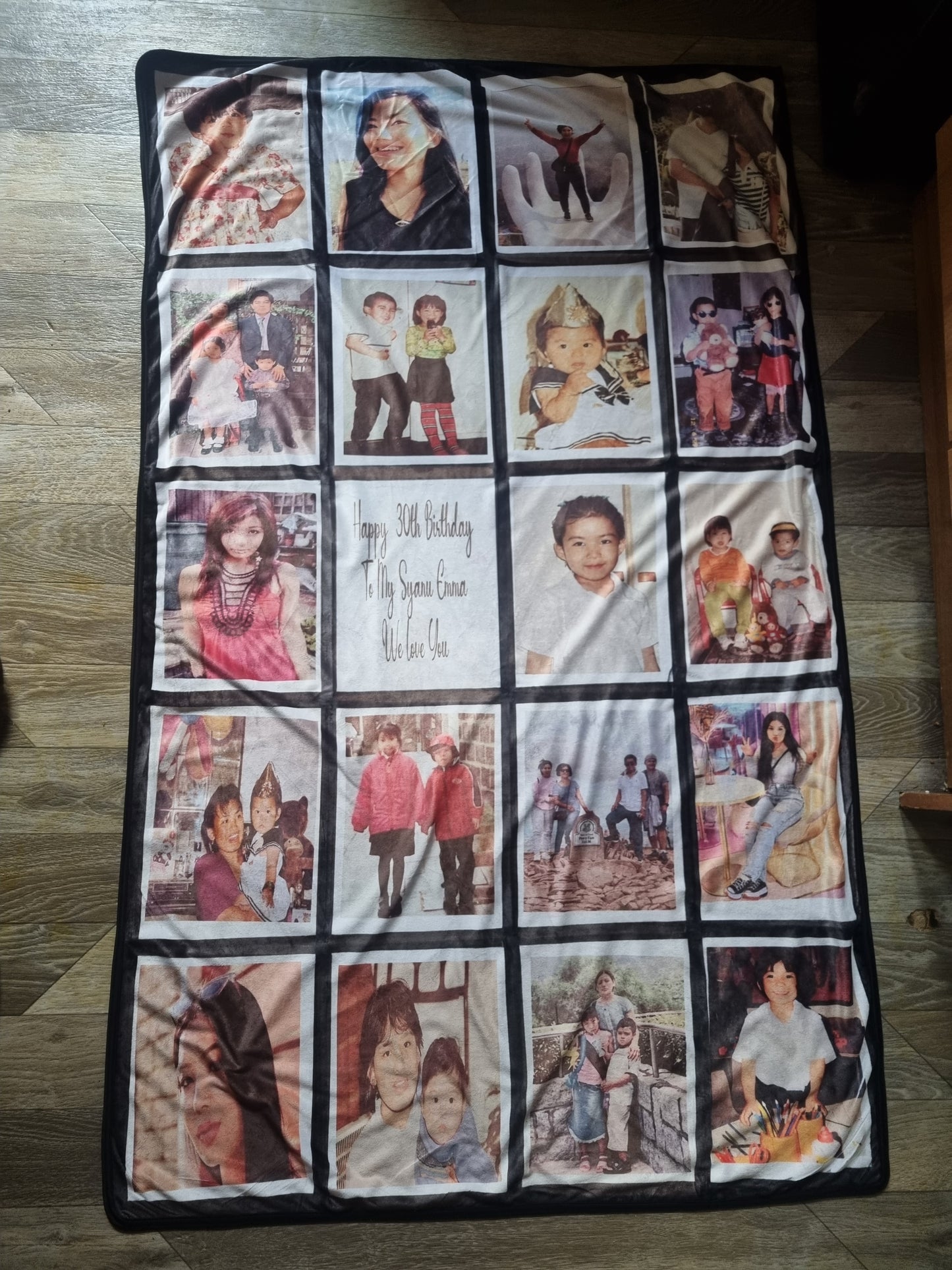 20 panel personalised blanket