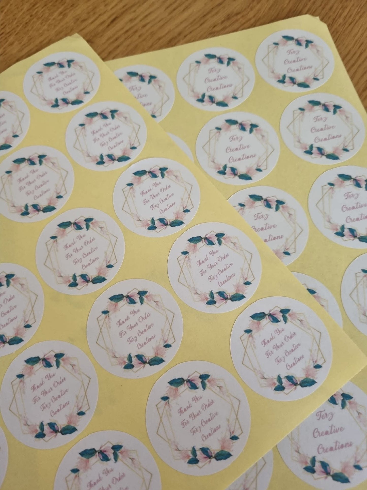 Thank you for your order stickers