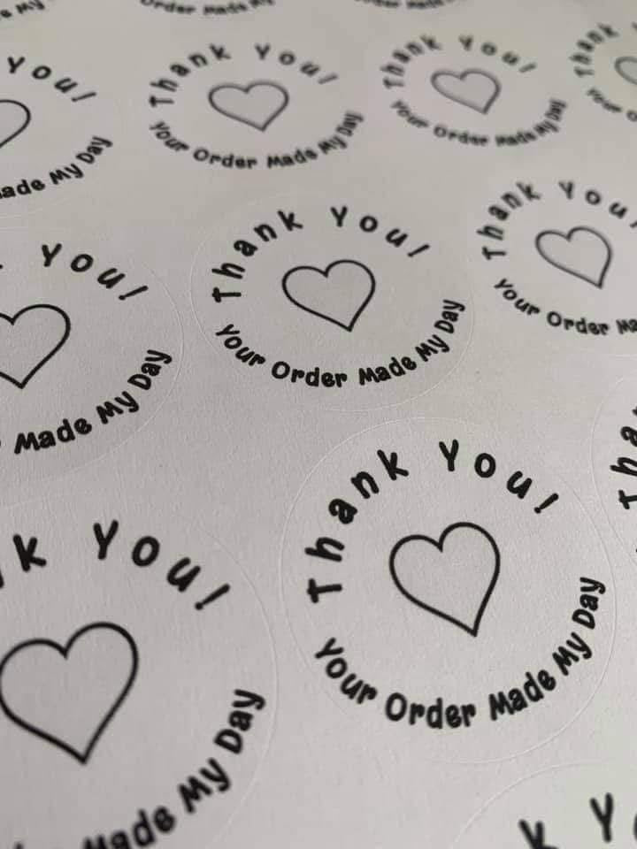 Thank you for your order stickers